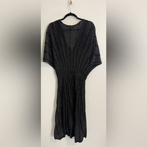 Anthropologie Gallivant Knit Sweater Dress with black and gold sparkle. M. NWT - Picture 4 of 7